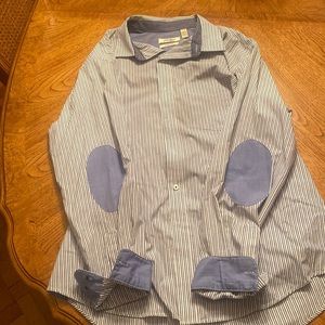 ‼️ Mens Large Van Heusen- White and Blue Button Down. ‼️